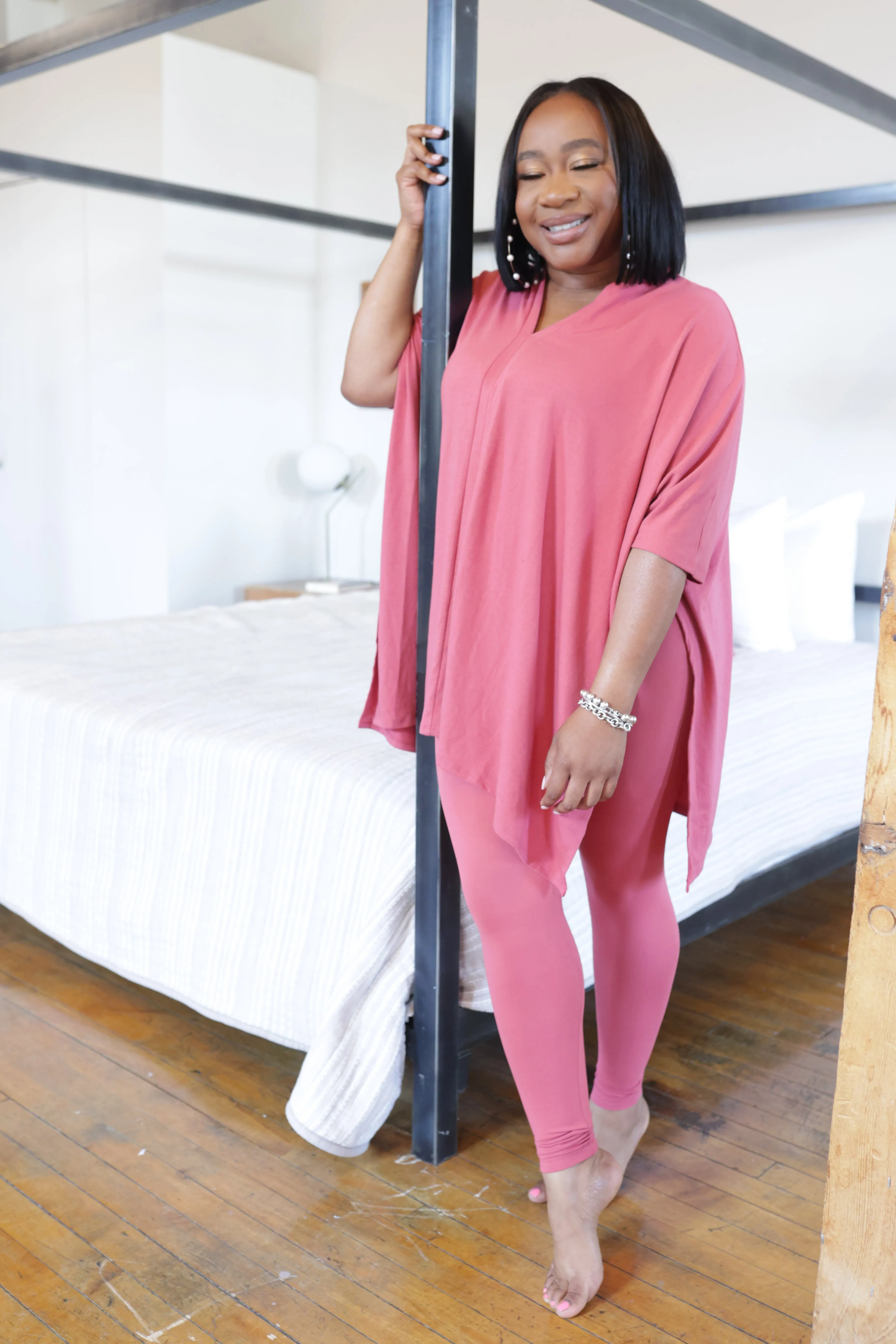 Kimono Legging Set- Rose