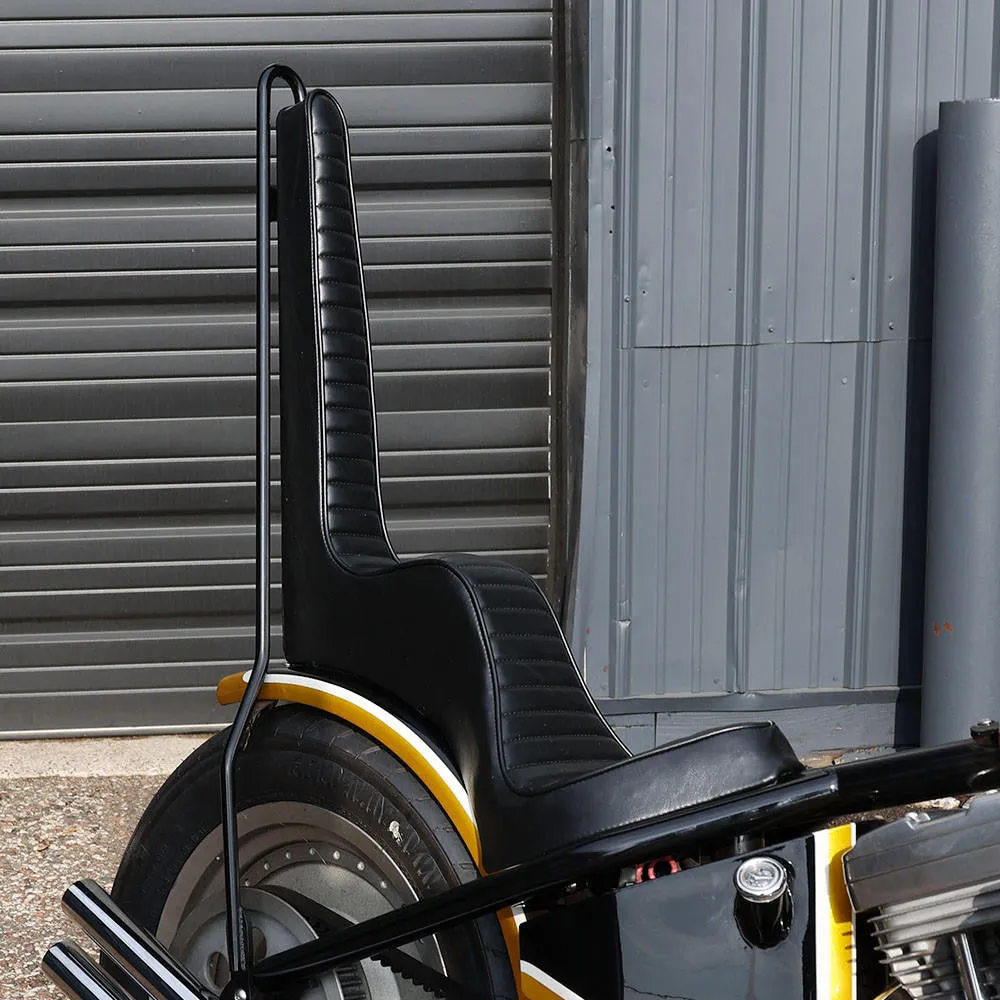 King & Queen Seat For Sportster Hardtail Kit - Pleated Stitch