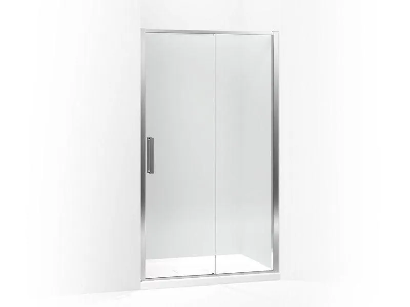 KOHLER K-706104-L Torsion Frameless sliding shower door, 76-7/8"H x 48"W, right-hand door in Bright Polished Silver