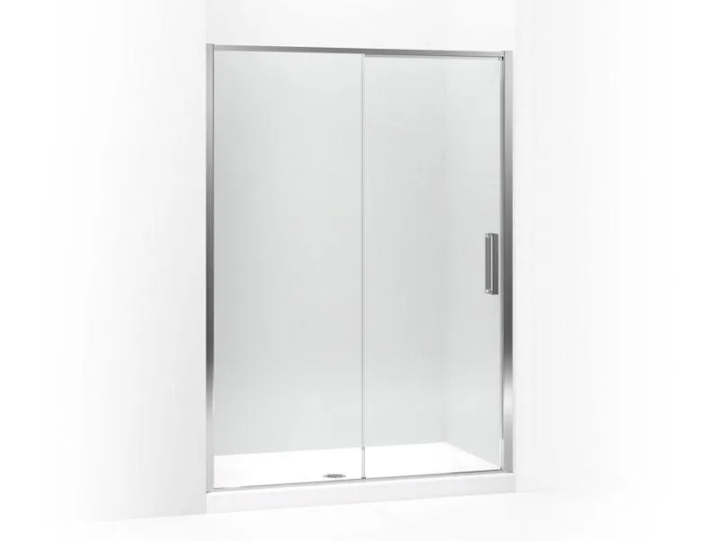 KOHLER K-706108-L Torsion sliding shower door, 76-7/8"H x 60"W, left-hand door in Bright Polished Silver