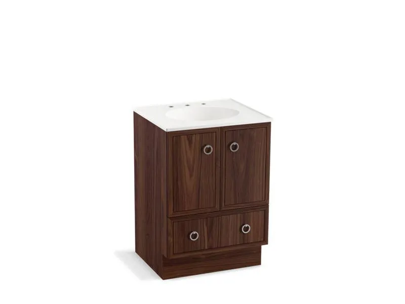 KOHLER K-99501-TK-1WA Jacquard 24" bathroom vanity cabinet with toe kick, 2 doors and 1 drawer
