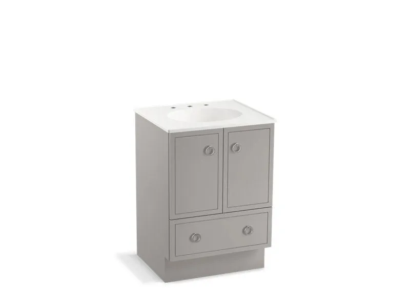 KOHLER K-99501-TK-1WA Jacquard 24" bathroom vanity cabinet with toe kick, 2 doors and 1 drawer