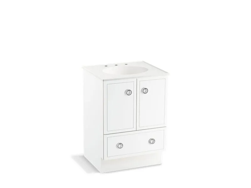 KOHLER K-99501-TK-1WA Jacquard 24" bathroom vanity cabinet with toe kick, 2 doors and 1 drawer