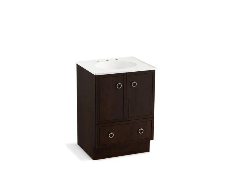 KOHLER K-99501-TK-1WA Jacquard 24" bathroom vanity cabinet with toe kick, 2 doors and 1 drawer