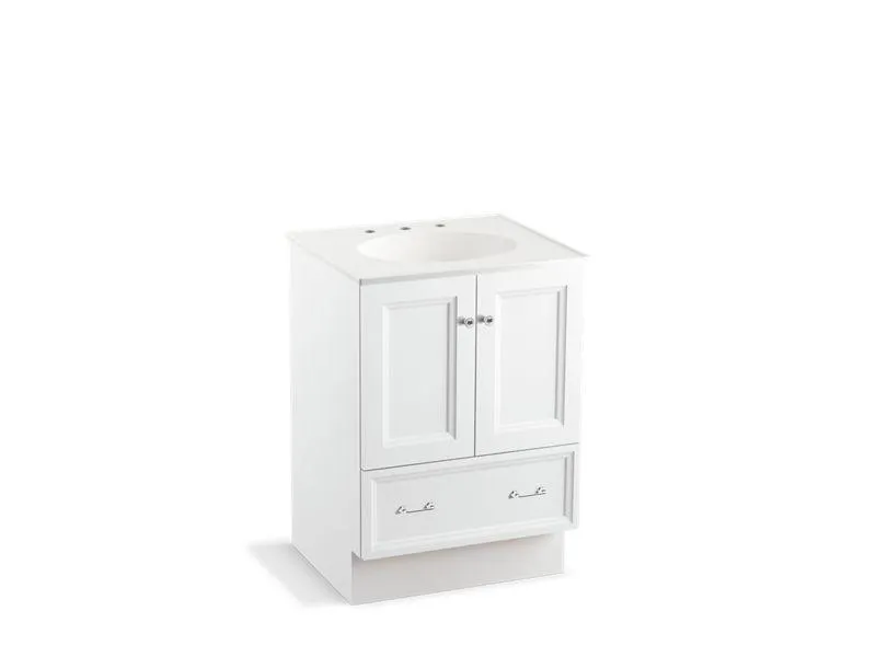 KOHLER K-99514-TK-1WA Damask 24" bathroom vanity cabinet with toe kick, 2 doors and 1 drawer