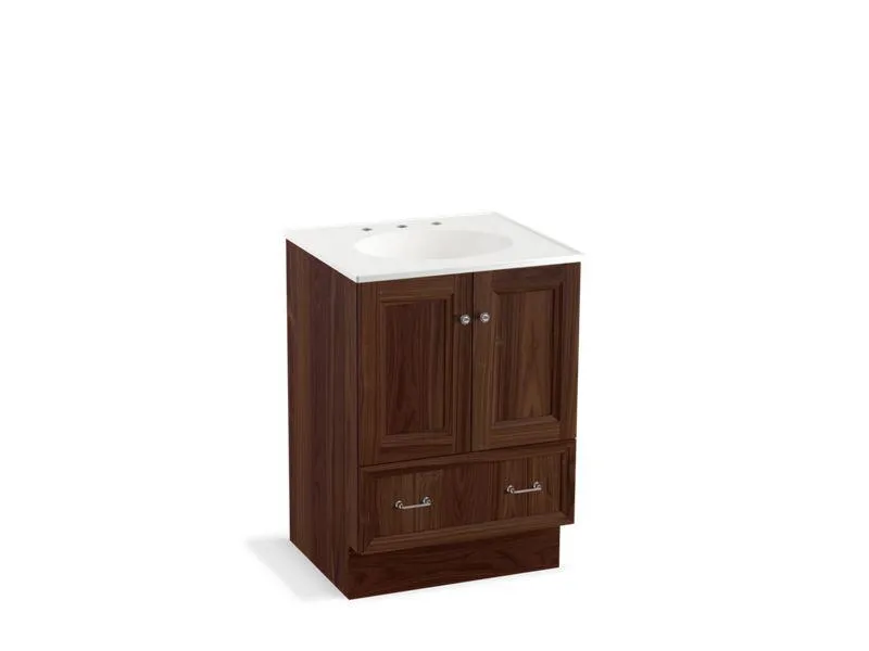 KOHLER K-99514-TK-1WA Damask 24" bathroom vanity cabinet with toe kick, 2 doors and 1 drawer