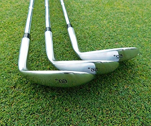 LAZRUS Forged Golf Wedge Set for Men - 52 56 60 Degree Golf Wedges   Milled Face for More Spin - Great Golf Gift (Silver Left Handed, LH, Silver 52,56,60 Set)