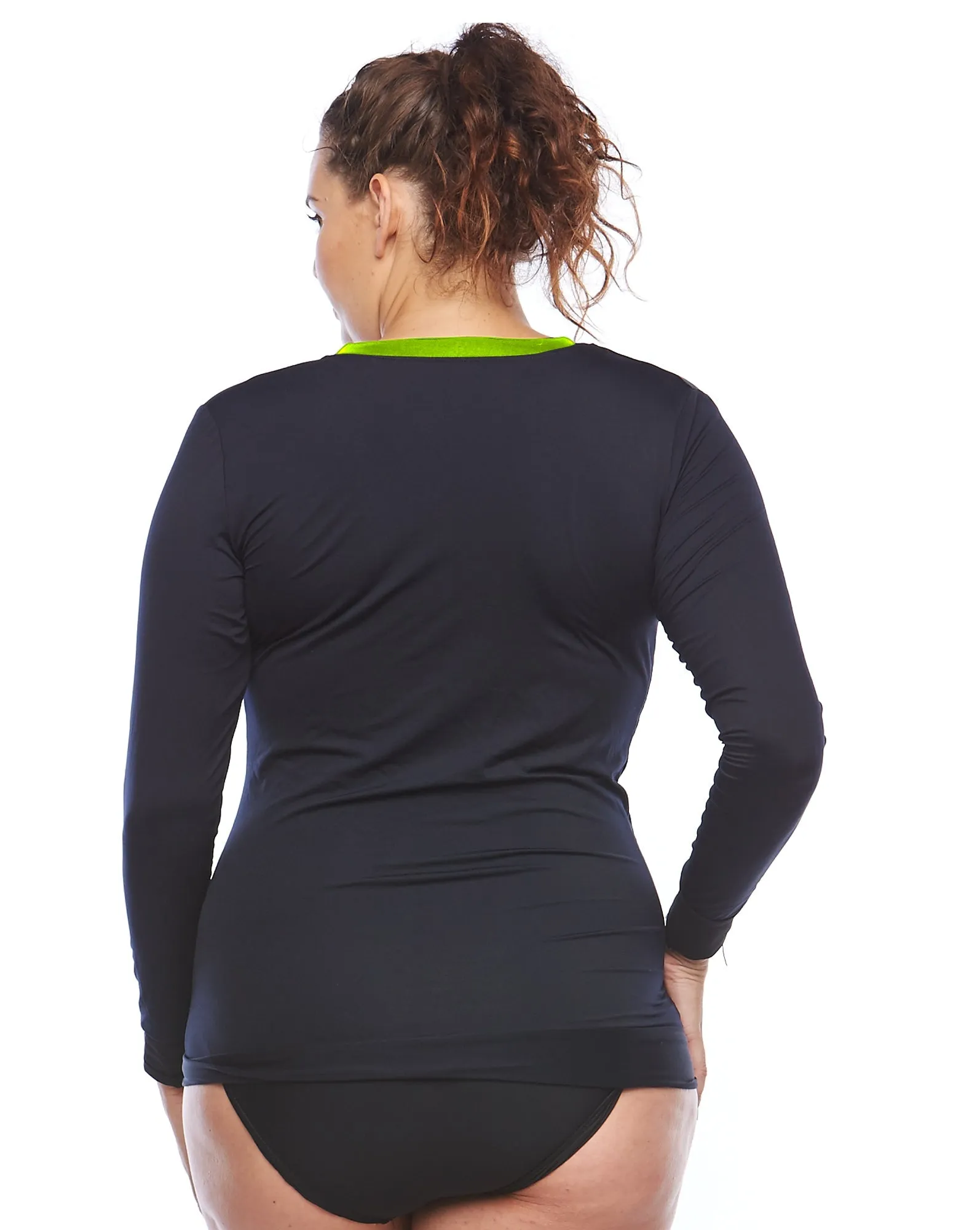 Long Sleeve Rashie - Green Trim