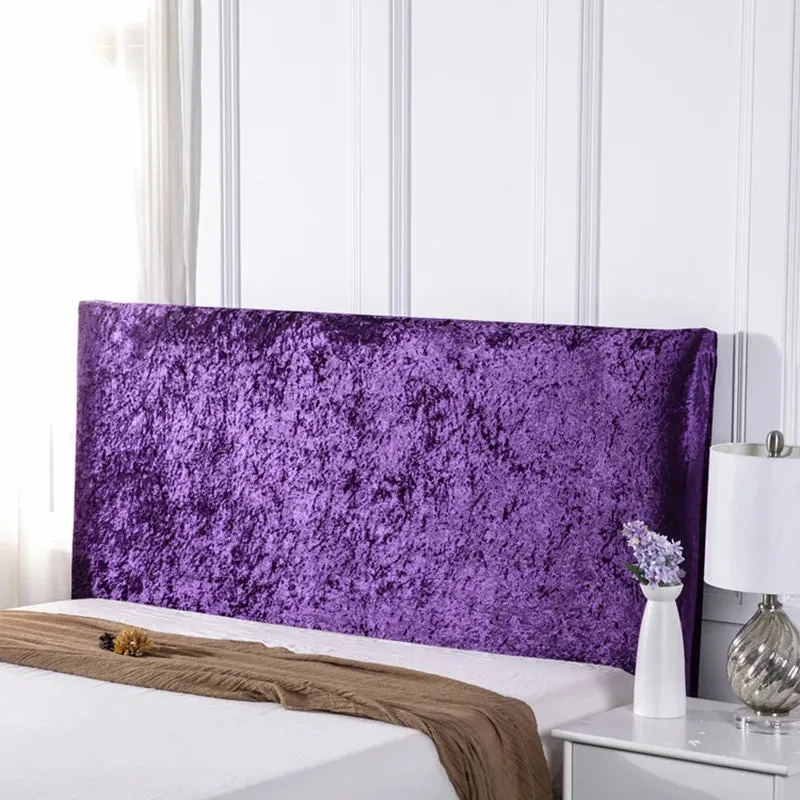 Luxurious Fitted Non Slip Crushed Velvet Bed Headboard Cover