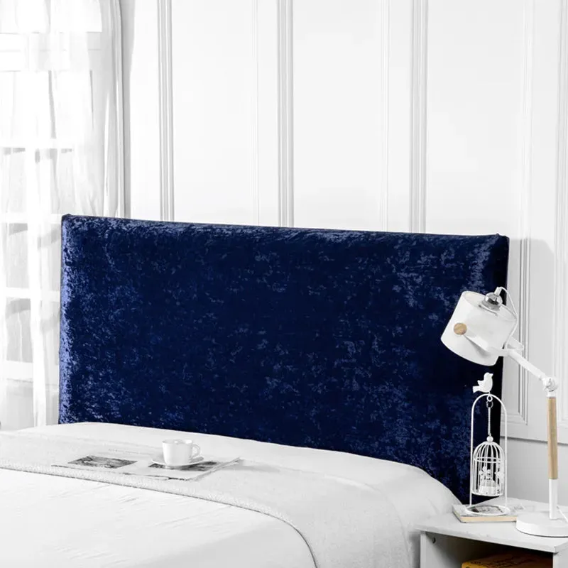 Luxurious Fitted Non Slip Crushed Velvet Bed Headboard Cover