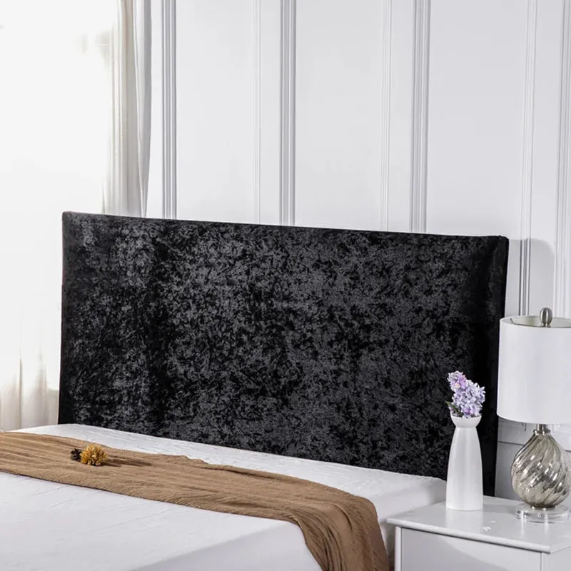Luxurious Fitted Non Slip Crushed Velvet Bed Headboard Cover