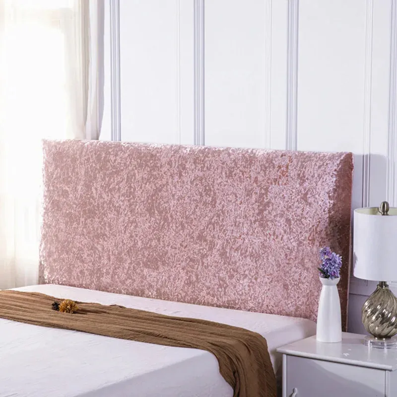 Luxurious Fitted Non Slip Crushed Velvet Bed Headboard Cover