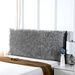 Luxurious Fitted Non Slip Crushed Velvet Bed Headboard Cover