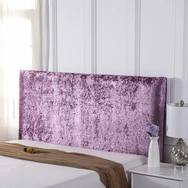 Luxurious Fitted Non Slip Crushed Velvet Bed Headboard Cover