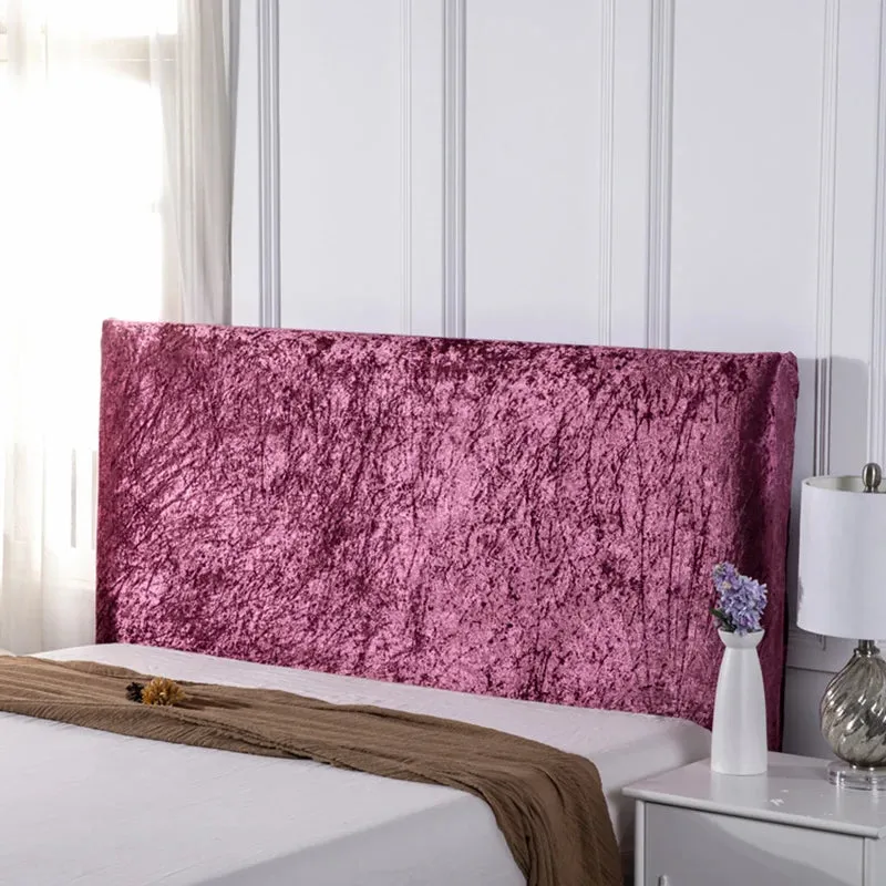 Luxurious Fitted Non Slip Crushed Velvet Bed Headboard Cover