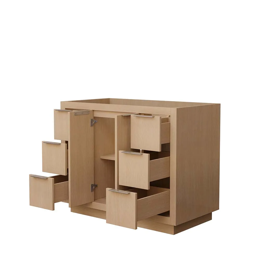 Maroni 42 Inch Single Bathroom Vanity in Light Straw