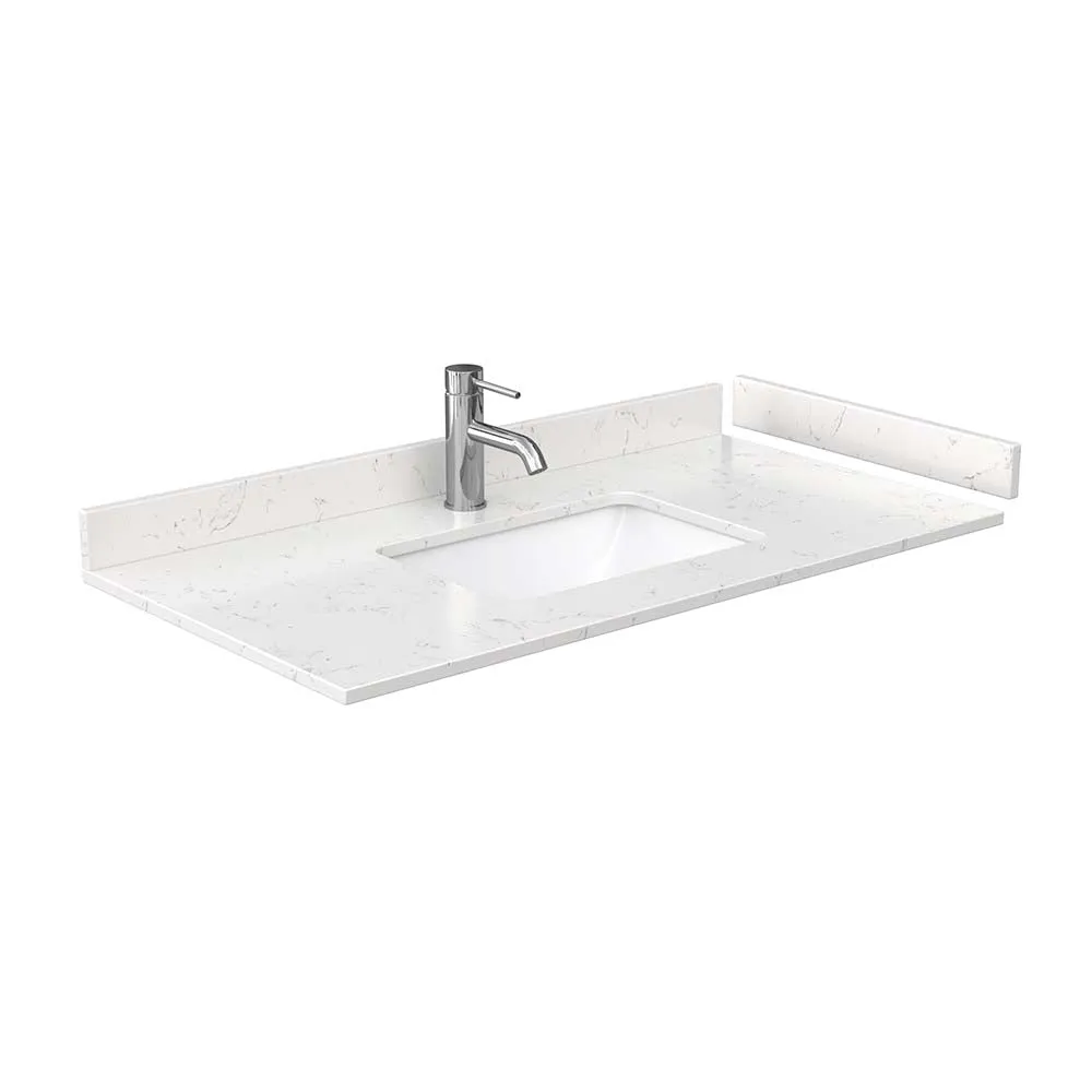 Maroni 42 Inch Single Bathroom Vanity in Light Straw