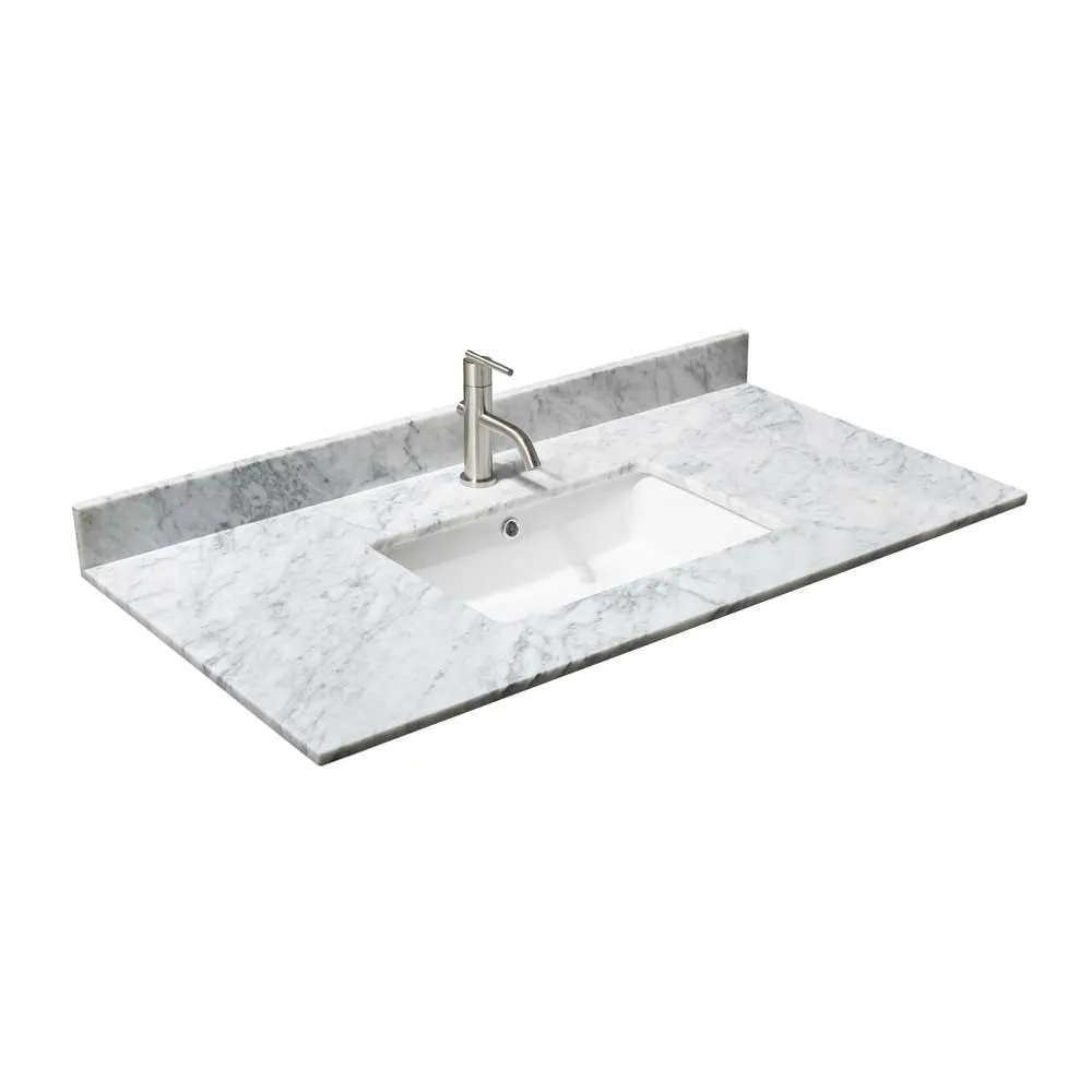 Maroni 42 Inch Single Bathroom Vanity in Light Straw