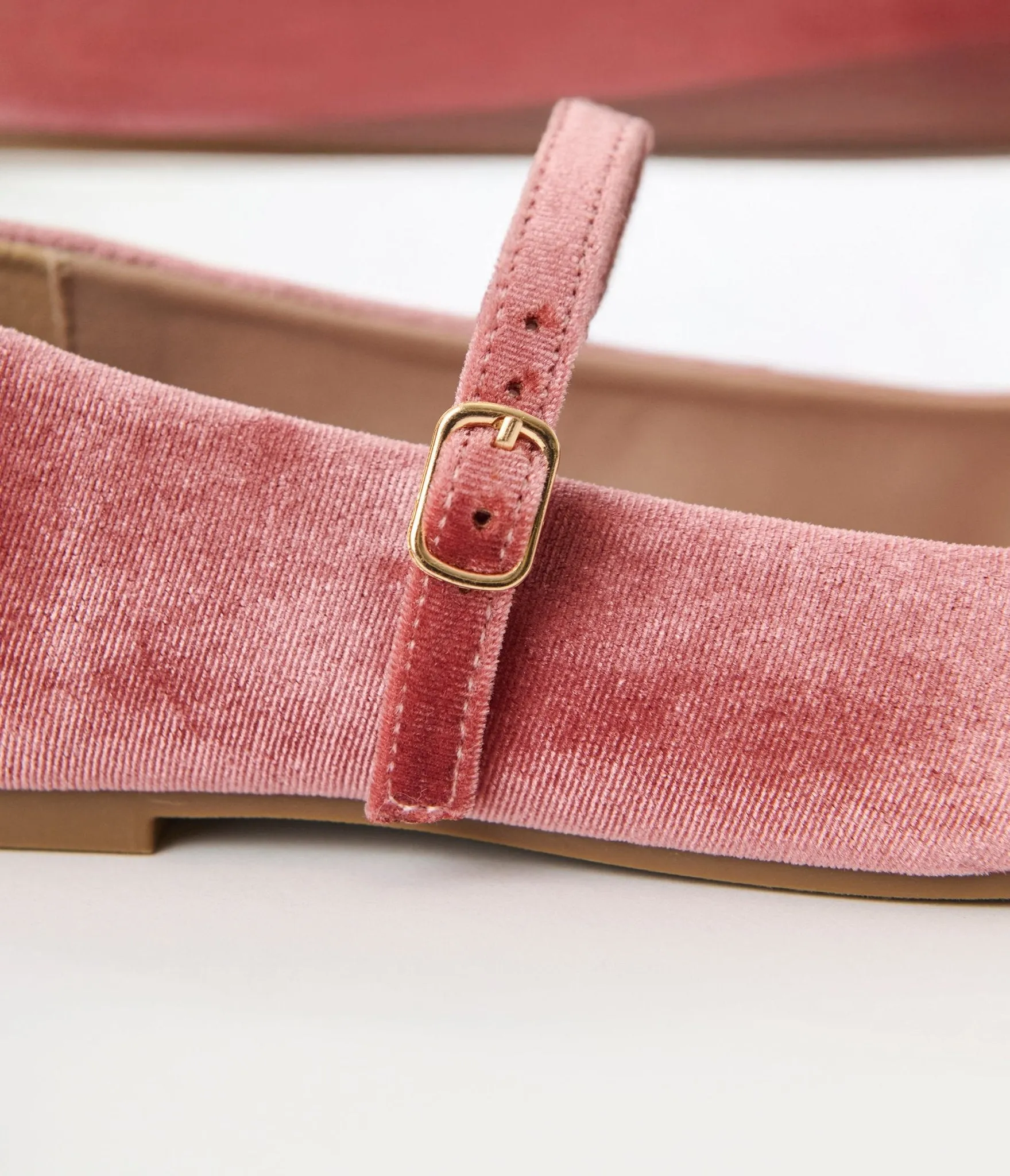 Mauve Velvet Ballet Flats