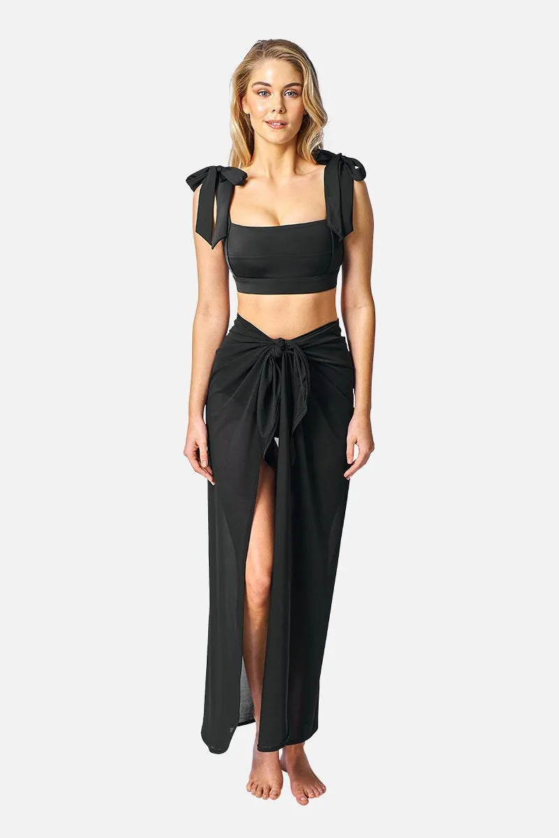 Maxi Mesh Sarong BLACK
