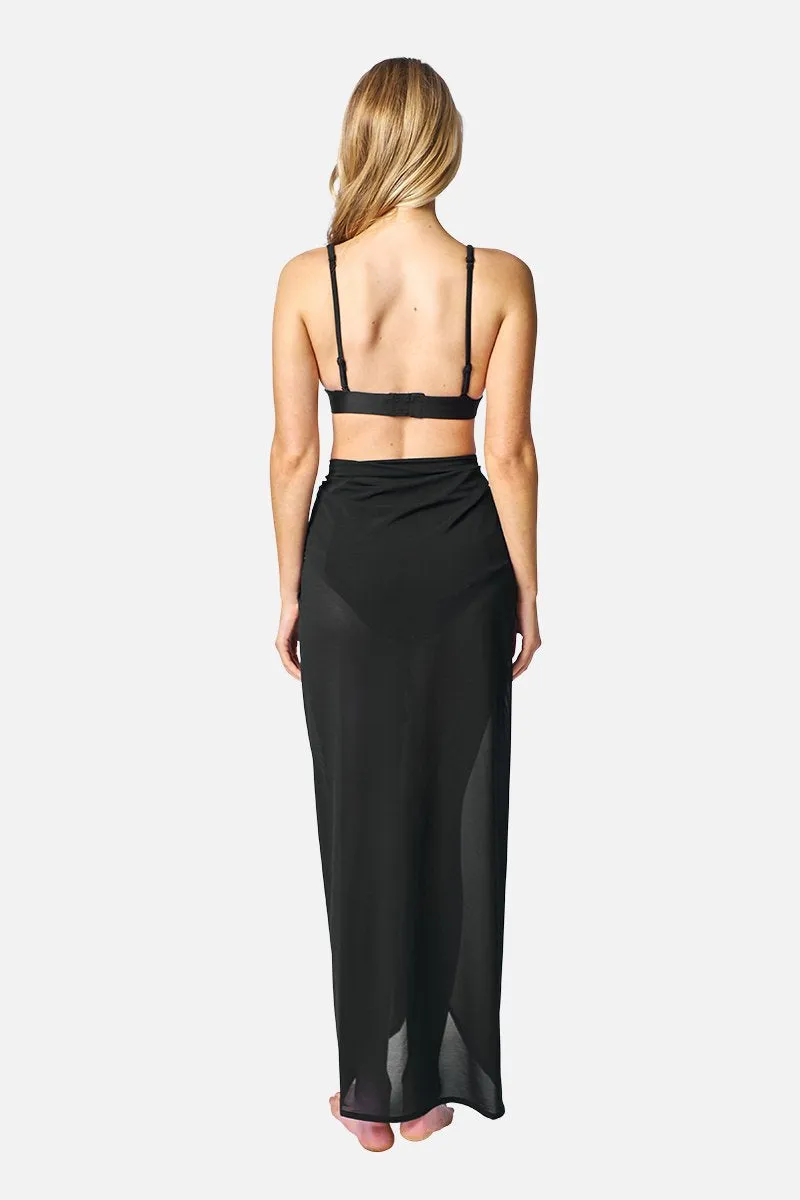 Maxi Mesh Sarong BLACK