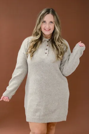 Memories of You Sweater Dress in Mocha