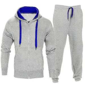 Men Stretchy Trousers Hooded Coat Jacket Pants