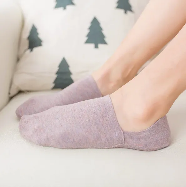 Mink Cashmere Soft Comfy No Show Non- Slip Socks