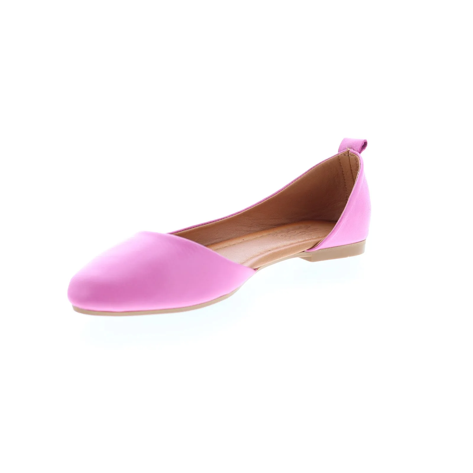 Miz Mooz Belinda Womens Pink Leather Slip On Ballet Flats Shoes