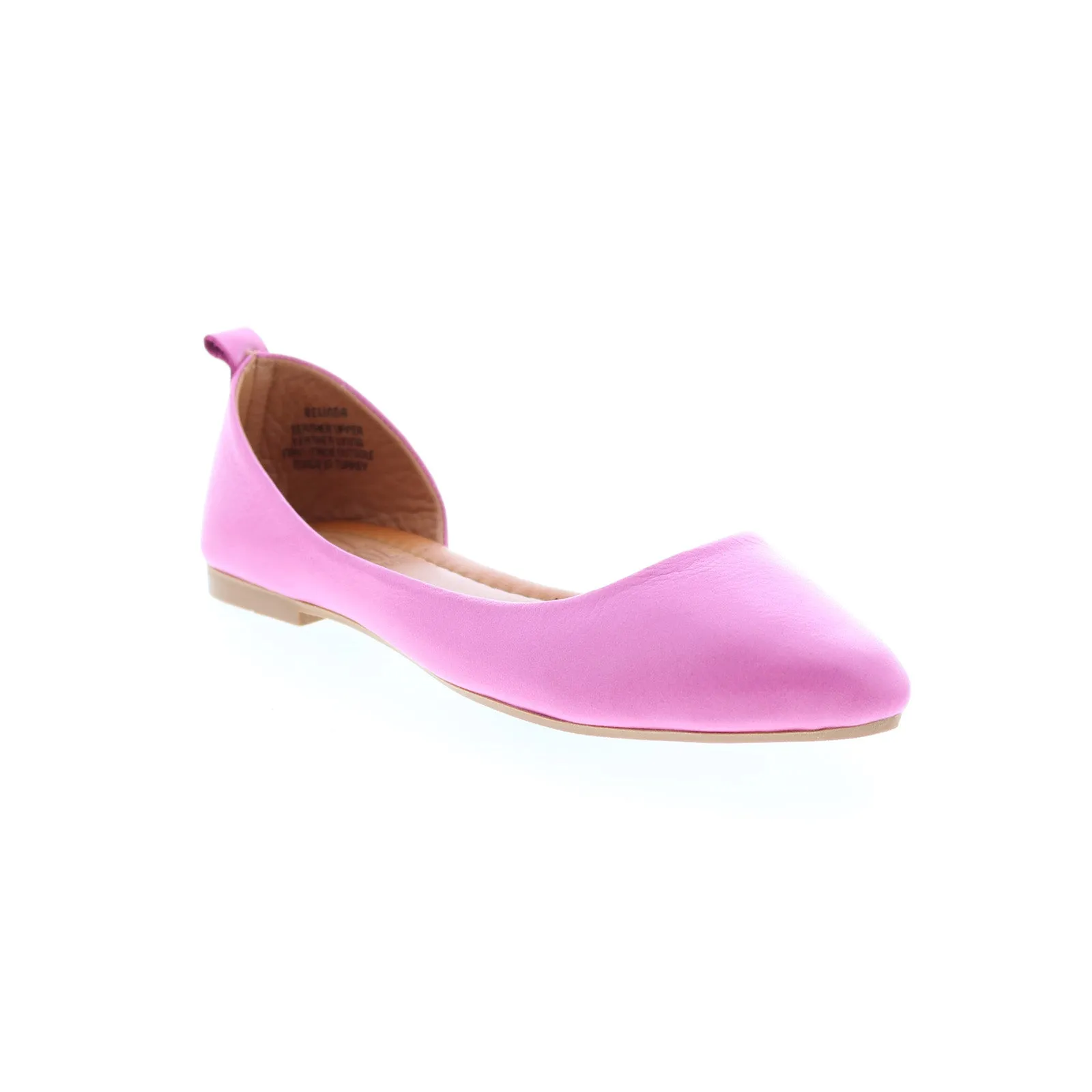 Miz Mooz Belinda Womens Pink Leather Slip On Ballet Flats Shoes
