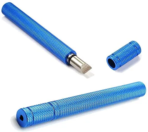 MUZHI Golf Club Groove Sharpener (2 Pack) Re-Grooving Tool and Cleaner for Wedges & Irons - Generate Optimal Backspin - Suitable for U & V-Grooves