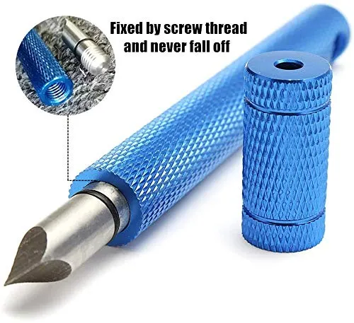 MUZHI Golf Club Groove Sharpener (2 Pack) Re-Grooving Tool and Cleaner for Wedges & Irons - Generate Optimal Backspin - Suitable for U & V-Grooves