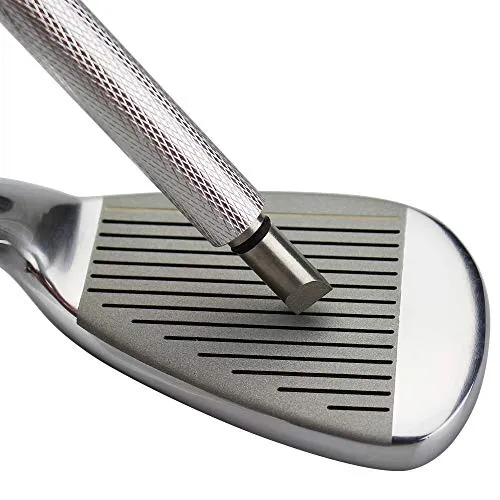 MUZHI Golf Club Groove Sharpener (2 Pack) Re-Grooving Tool and Cleaner for Wedges & Irons - Generate Optimal Backspin - Suitable for U & V-Grooves