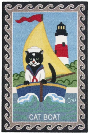 Nantucket Cat Boat Runner Washable
