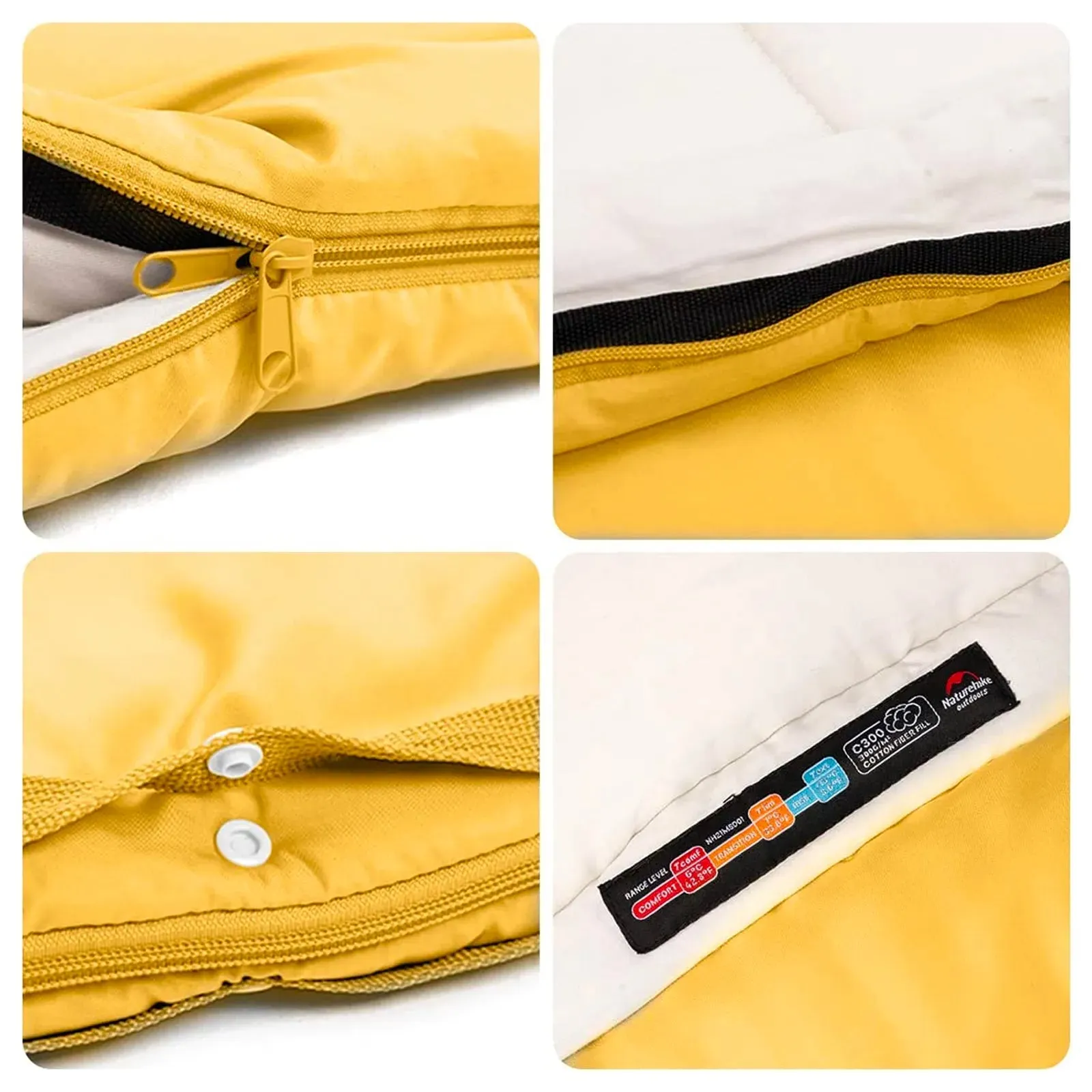 NatureHike - Kid Sleeping Bag C300 (Yellow)
