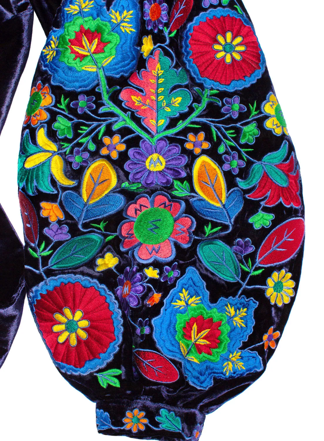 Navy blue Kaftan with embroidery