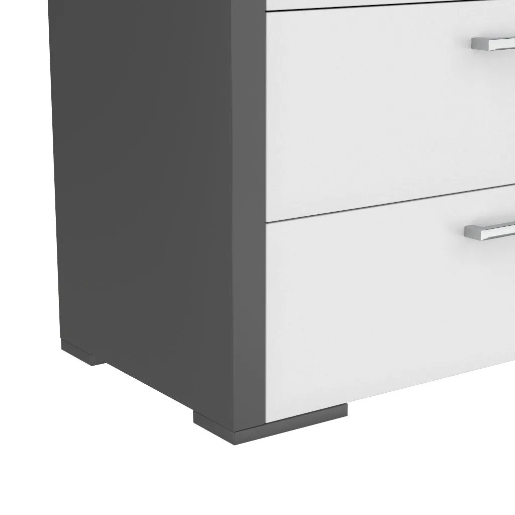 Office drawer 5 - Alpine - Dark gray and white