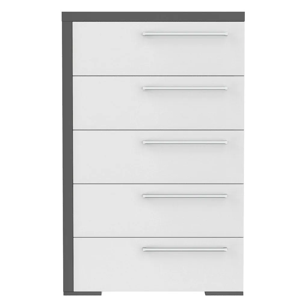 Office drawer 5 - Alpine - Dark gray and white