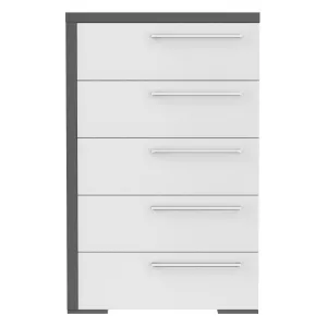 Office drawer 5 - Alpine - Dark gray and white