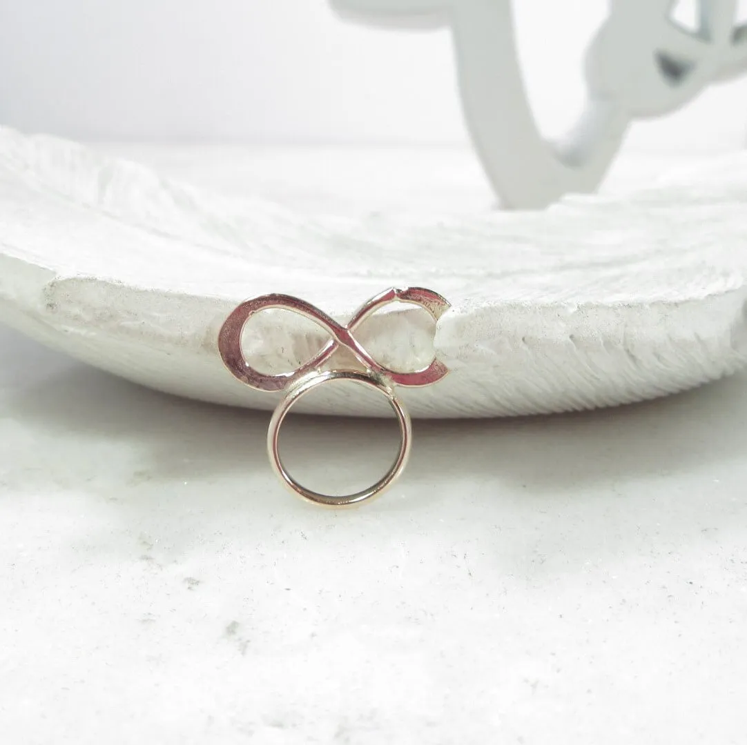 Open Resin Bezel - Infinity, 8mm, Single Ring - Choose Your Metal