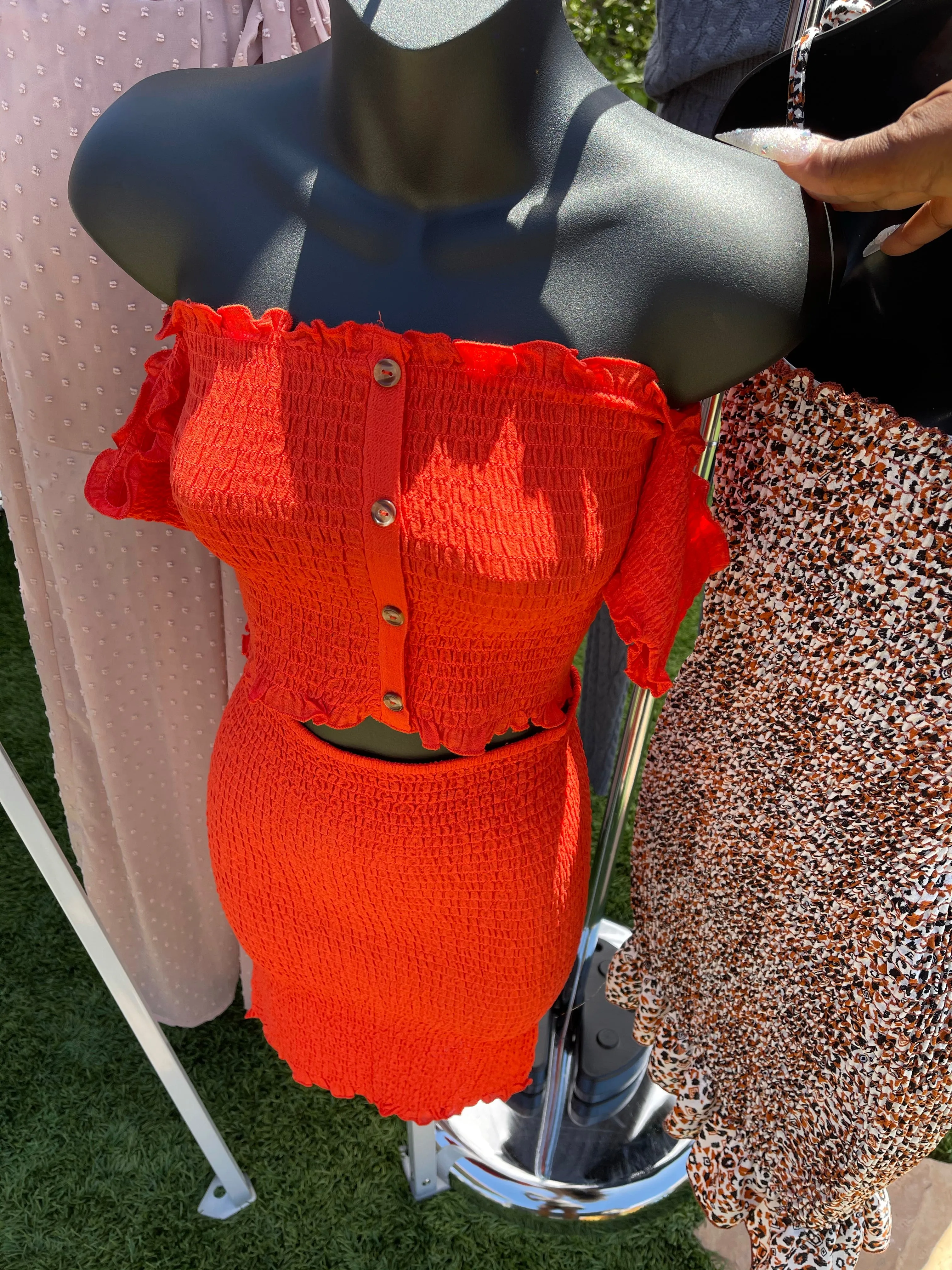 Orange Smocked Set