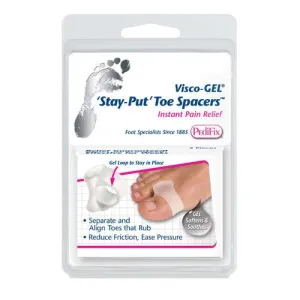 PediFix Visco-Gel Stay-Put Toe Spacers, Large