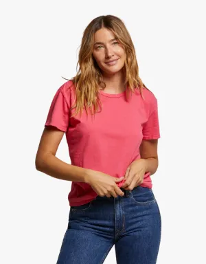 Perfect White Tee Harley Crispy Lightweight Cotton Boxy Tee in Pink Bloom