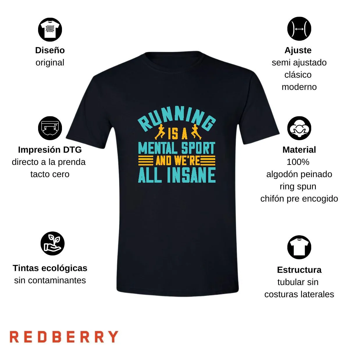Playera Hombre Running Correr Maratón RN1028
