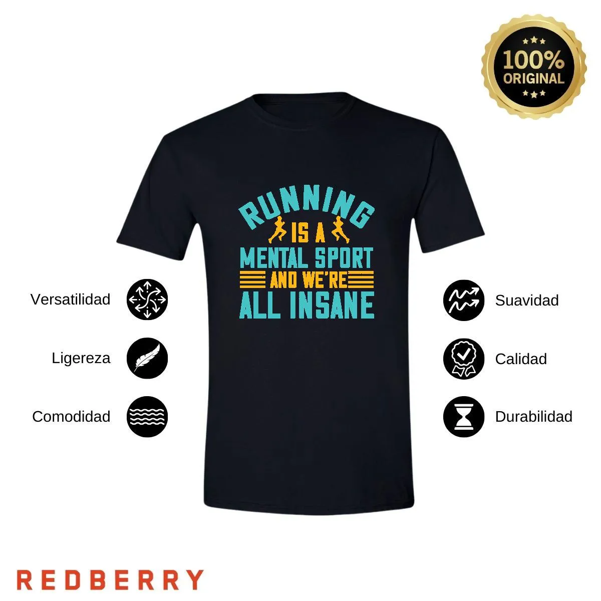 Playera Hombre Running Correr Maratón RN1028