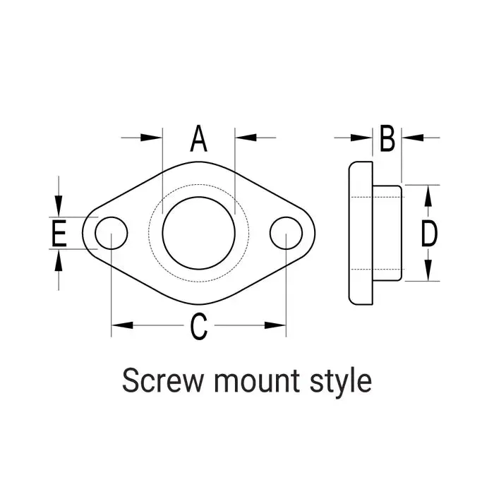 Ronstan Screw-On Bush 7.5mm ID x 5mm Deep