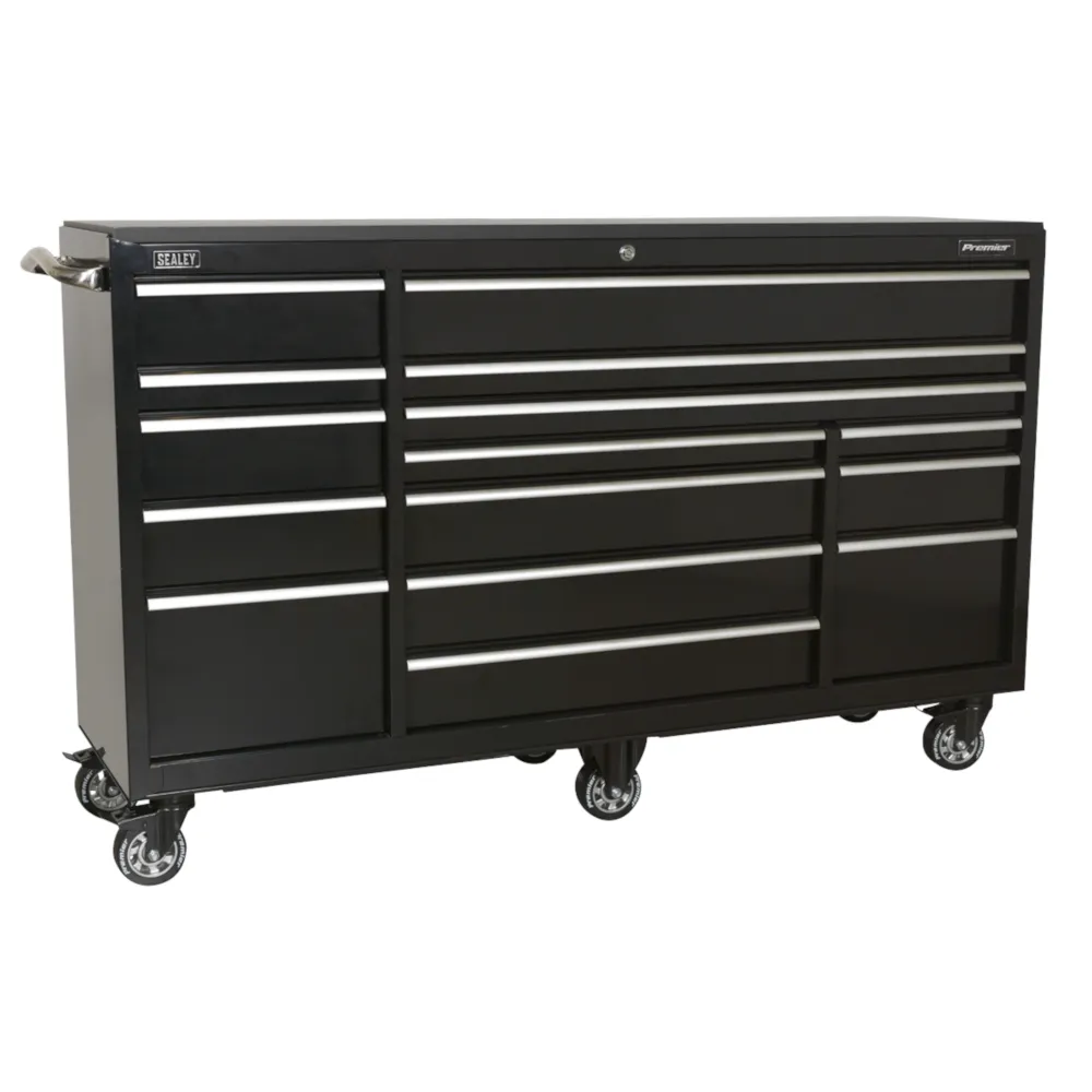 Sealey 15 Drawer Heavy-Duty Rollcab 1845mm - Black - C