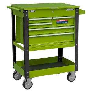 Sealey Heavy-Duty 5 Drawer Mobile Tool & Parts Trolley - Green - A