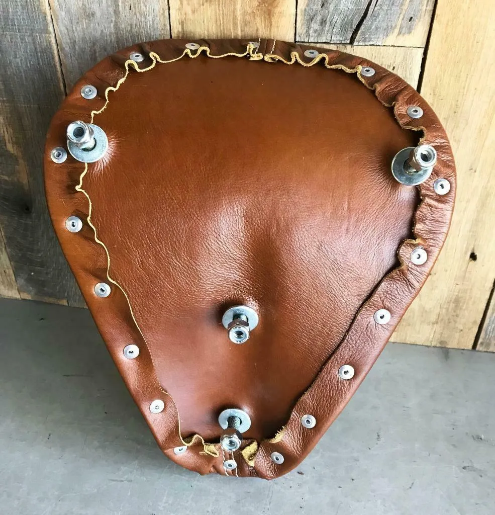Seat Chopper Harley Sportster Bobber Bates Style Vintage Distressed Tuck Roll