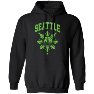 Seattle with Sun and Stars Unisex Pullover Hoodie